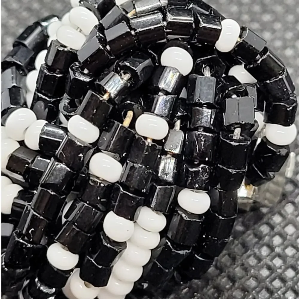 Chic Monochrome Cluster Earrings Vintage Glam Revival Statement‎ Granmacore